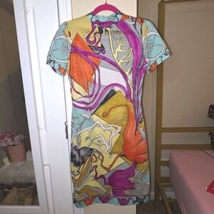 Patterned Mini Dress